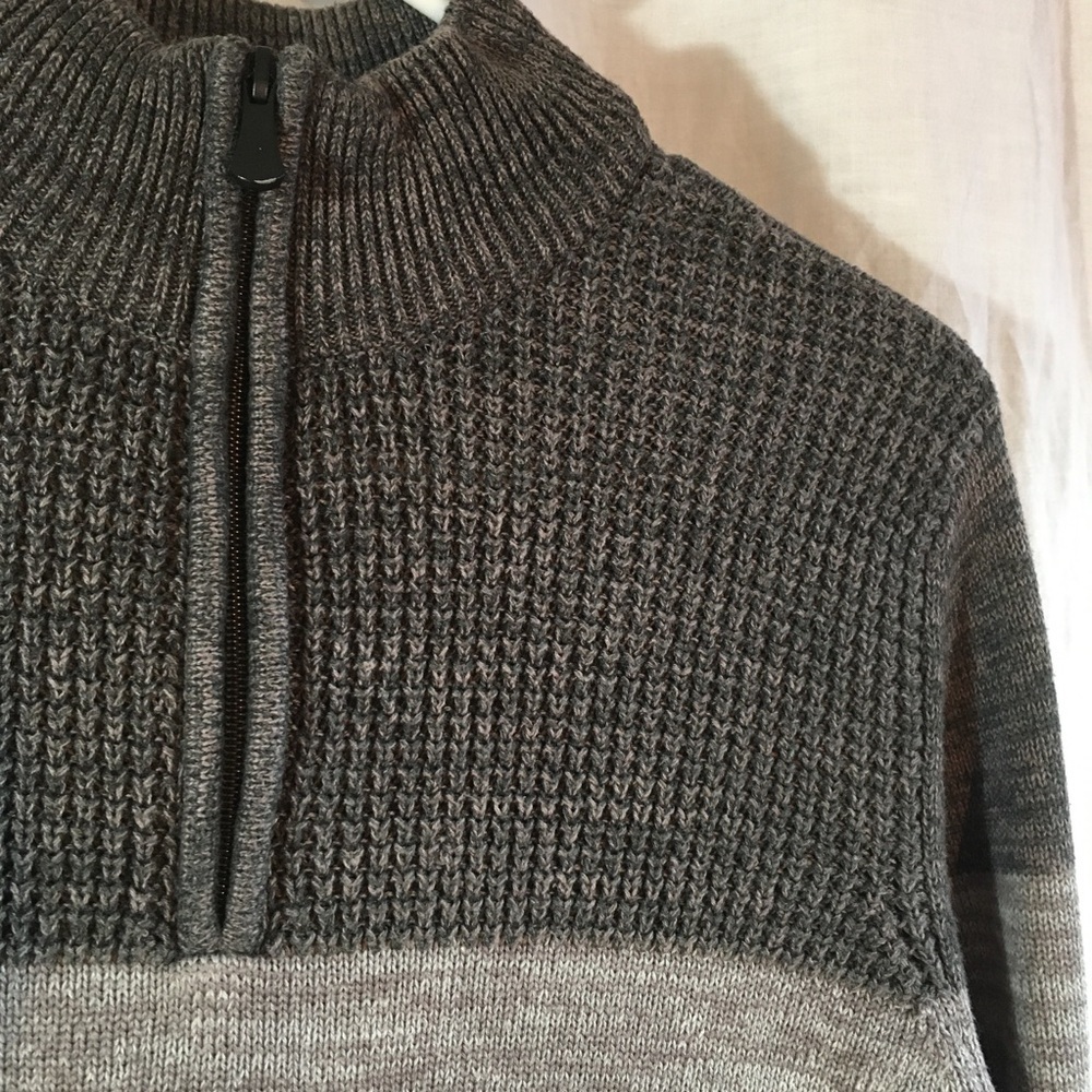 Quarter Zip Boyfriend Color Block‎ Sweater - Picture 4 of 6